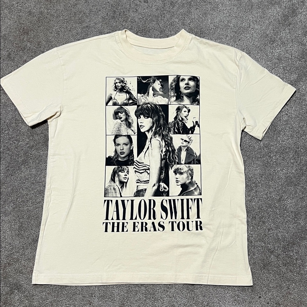Taylor Swift The Eras Tour Concert T-Shirt Cream size XS